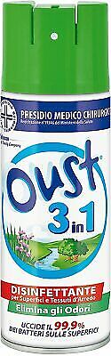 Oust 3 In 1 Deodorante Per Ambienti Elimina Odori Disinfettante 400 Ml