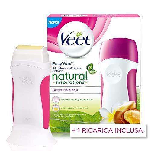 Veet Cere Easy Wax Kit Natural Inspirations Fiore Tiarè & Argan Oil