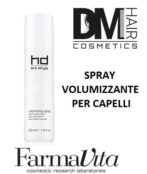 FARMAVITA HD LIFE STYLE VOLUMIZING SPRAY 220ml IDEALE PER PIEGA A PHON BIGODINI