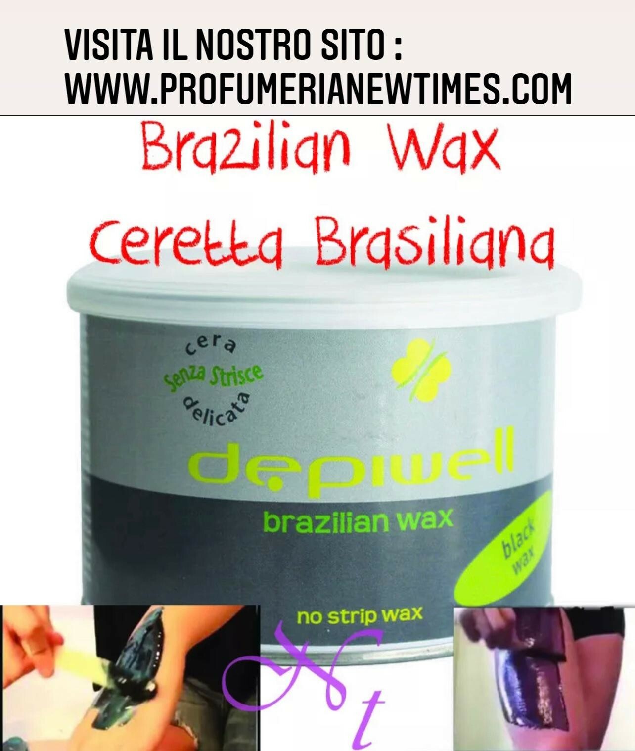 DEPIWELL CERA NERA BRASILIANA SENZA STRISCE BRAZILIAN WAX 400ML ESTETICA CERETTA
