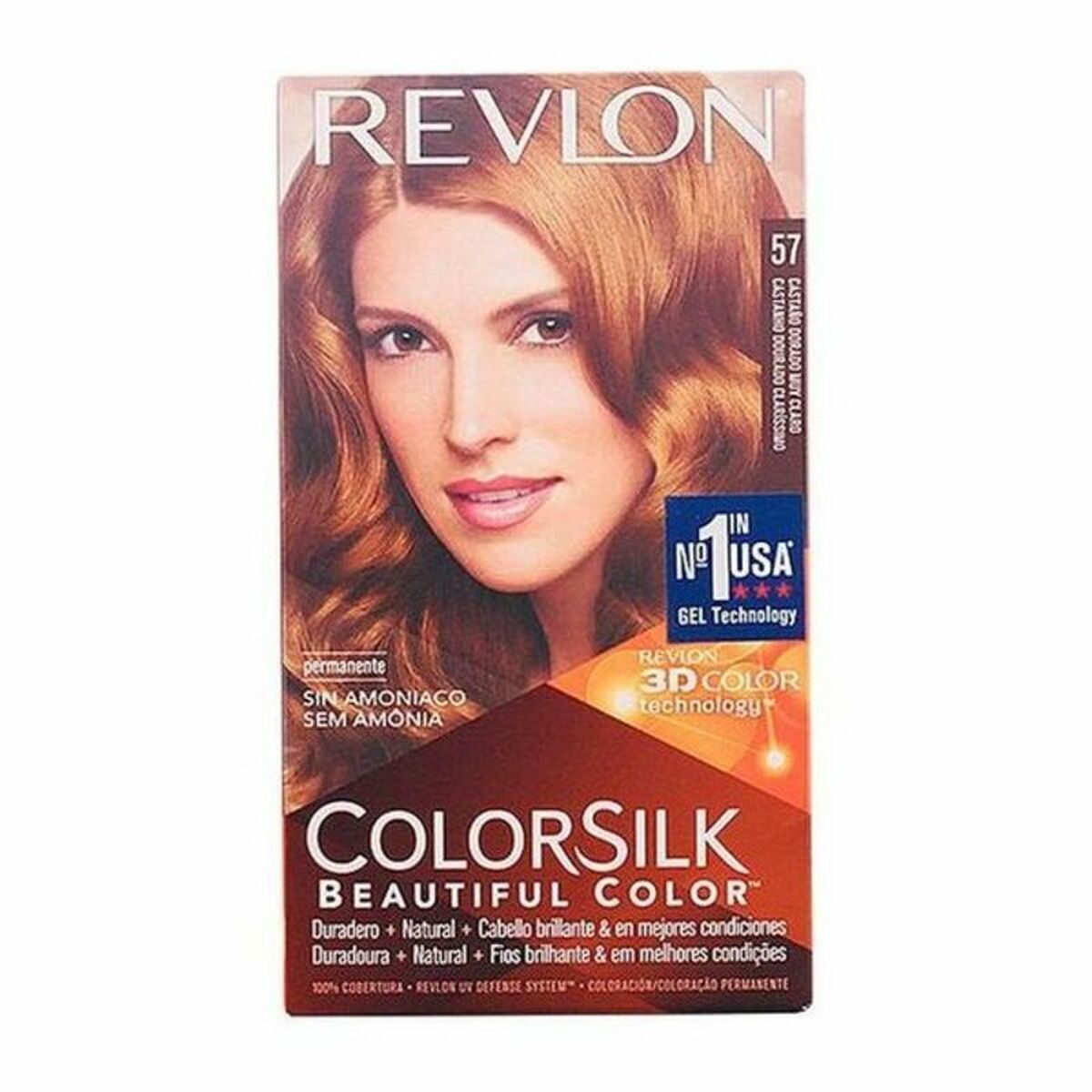 Tintura Senza Ammoniaca Colorsilk Revlon I0021837 Castano Dorato Chiarissimo