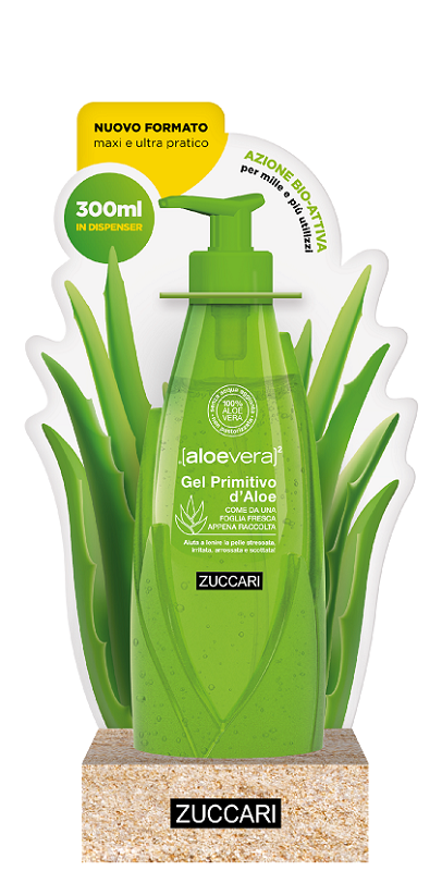 ZUCCARI ALOEVERA2 GEL PRIMITIVO D'ALOE 300 ml 100% Puro