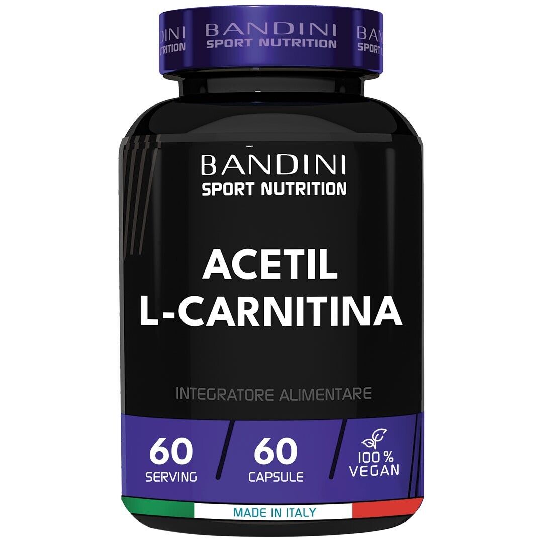 Bandini® Acetil L-CARNITINA | 60 capsule 1000 mg per CAPSULA | Palestra e Sport
