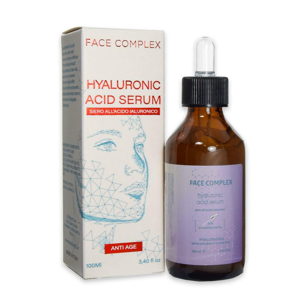 Siero Viso all'acido ialuronico anti invecchiamento Antirughe Face Complex 100ml
