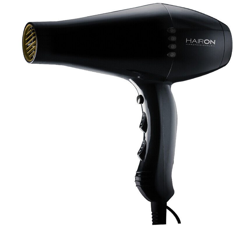 HAIRON HYPER PHON NERO OPAC. PROFESSIONALE 2000W MAXI RISCALDAMENTO POTENZIATO