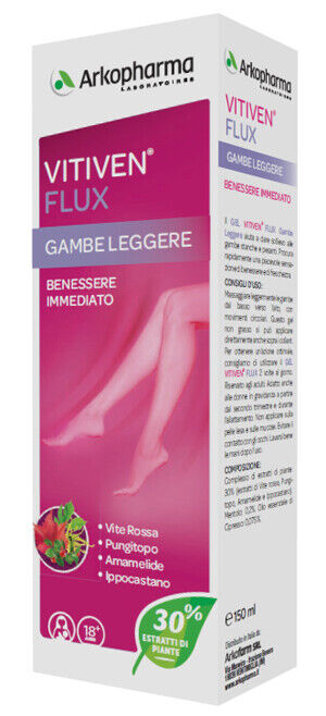 Arkofarm Vitiven Flux Gel Leggere Benessere Immediato per Gambe - 150 ml