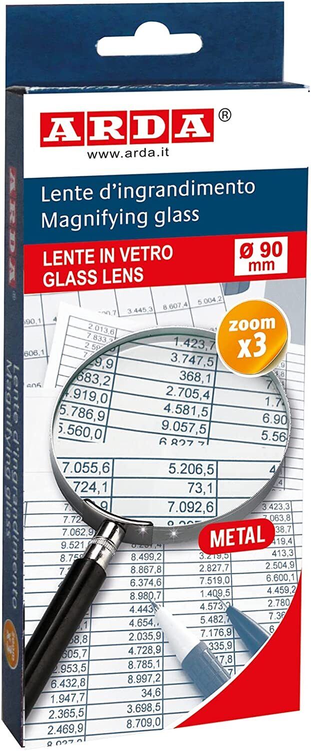 LENTE INGRANDIMENTO ARDA DIAMETRO 90 MM 3 INGRANDIMENTI NUOVA