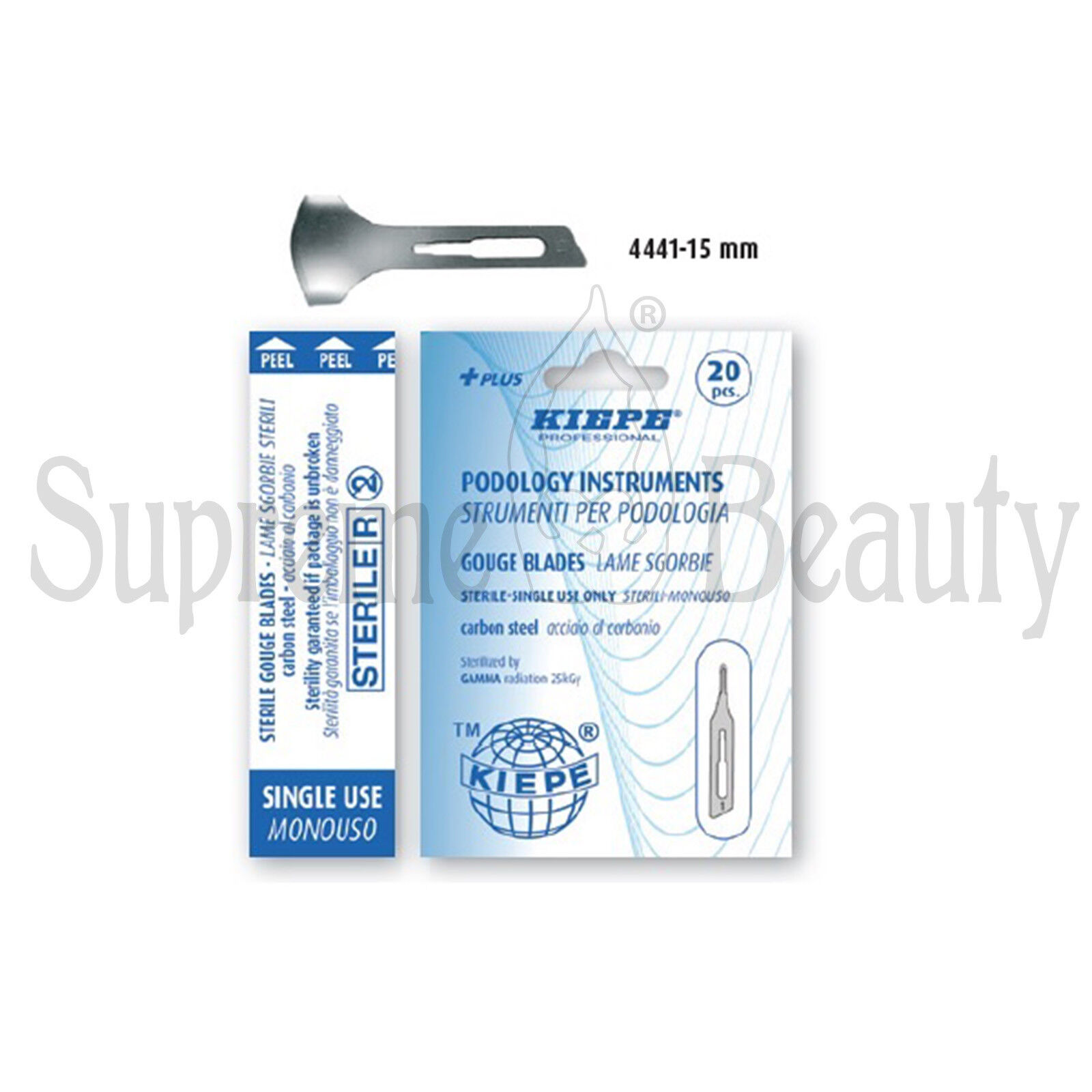 KIEPE 20 LAME PODOLOGICHE MANICURE PEDICURE PROFESSIONALI ESTETISTA NUMERO 15