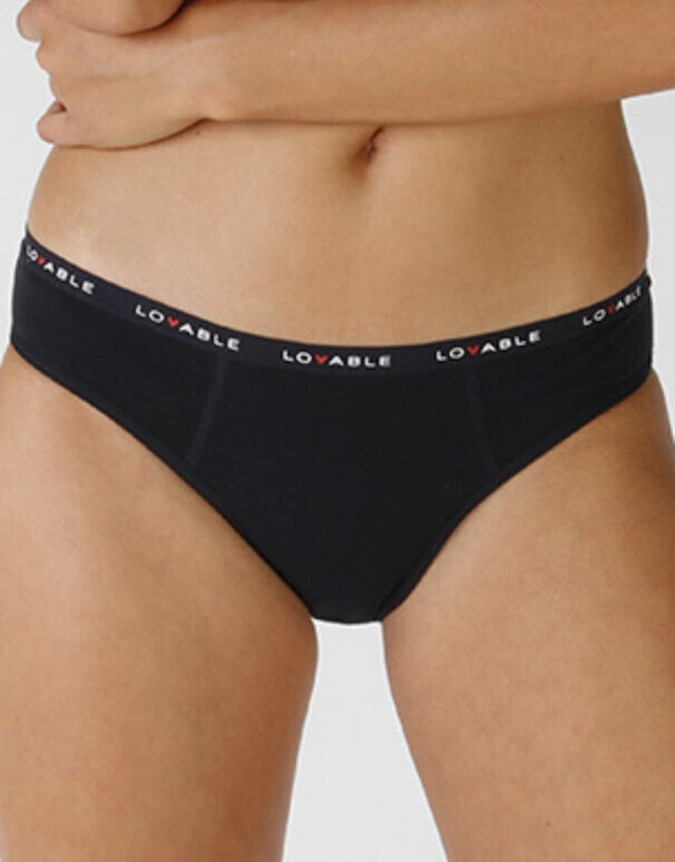 SLIP FLUSSO MEDIO NERO TAGLIA XL LOVABLE