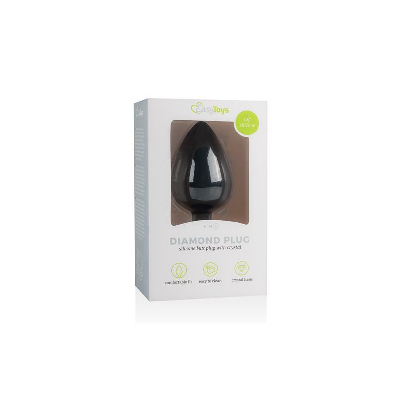 EASYTOYS DIAMANTE PLUG LARGO NERO