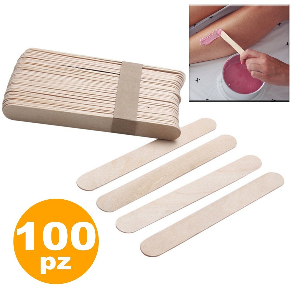 Spatoline In Legno Stendicera Per Epilazione 100 Pezzi