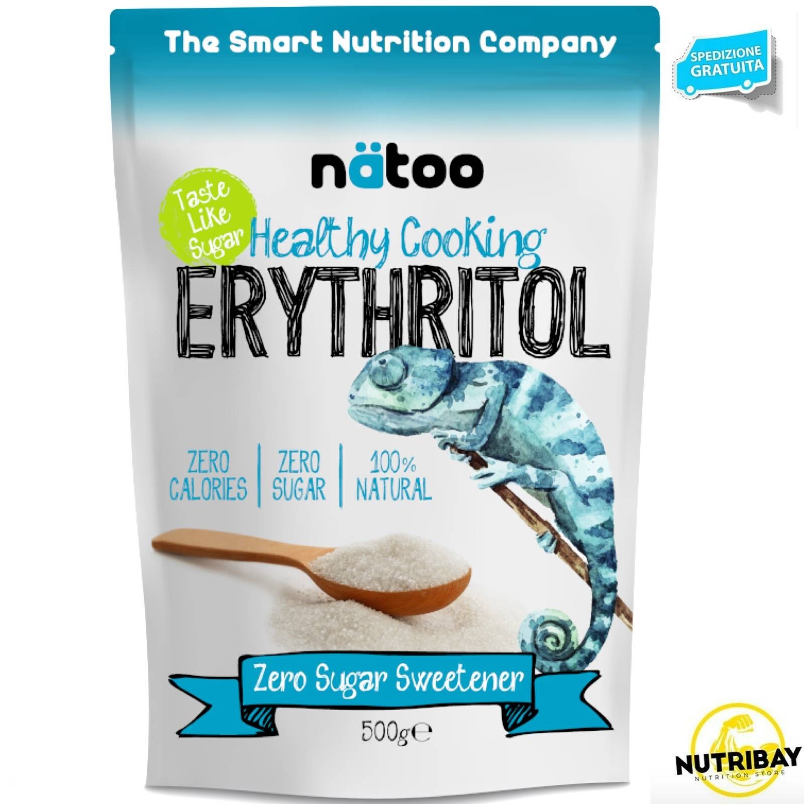 NATOO ERYTHRITOL 500 gr ERITRITOLO IN POLVERE