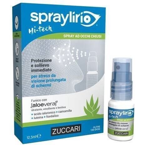 ZUCCARI SPRAYLIRIO HI-TECH SPRAY ALOE OCCHI SENSIBILI STRESS PROTEZIONE SOLLIEVO