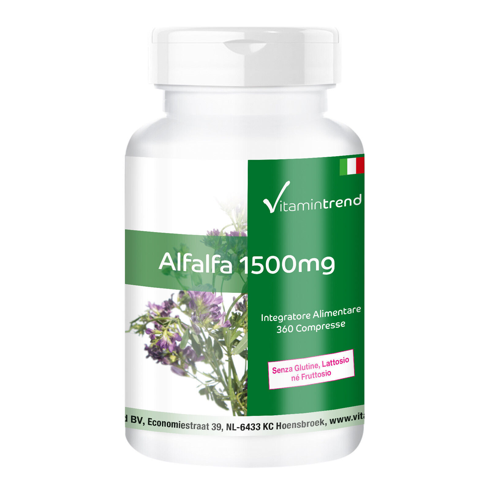 Alfalfa erba medica 1500 mg dose giornaliera - 360 compresse | Vitamintrend