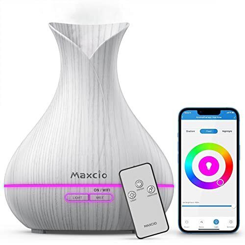 Maxcio Diffusore di Oli Essenziali Alexa, APP Controllo, 400ML Diffusore (M5H)