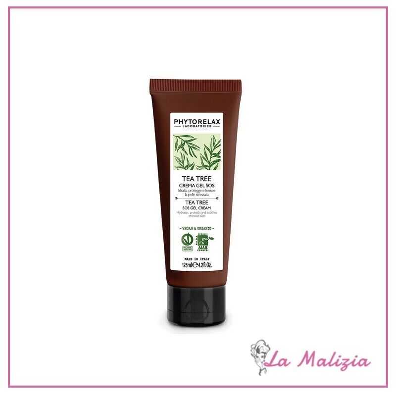 Phytorelax Tea Tree Crema Gel Sos Idrata, Protegge e Lenisce la Pelle Stressata