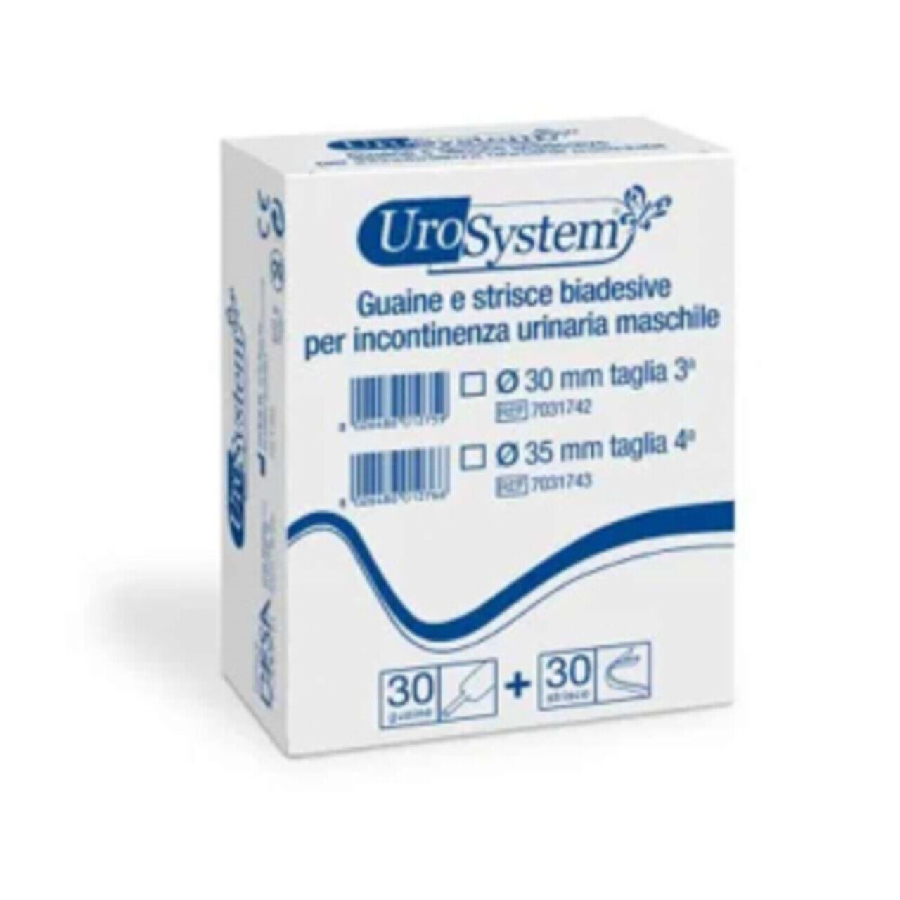 Guaina Per Incontinenza Urosystem 30 Donna Diametro 30 30 Pezzi + 30 Strisce ...