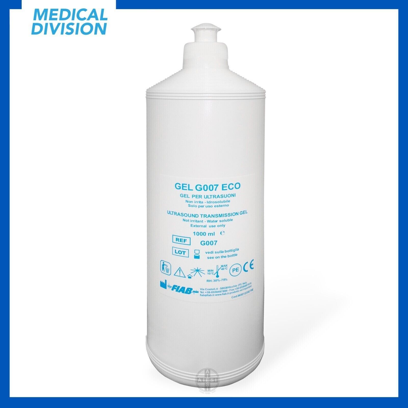 Gel per eco ecografia ultrasuoni diagnostica blu flacone 1 Kg - ecografie