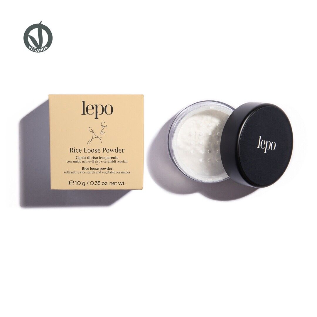LEPO POLVERE di Riso Naturale Opacizzante Ceramidi Vegetali Vegan OK Rice Powder
