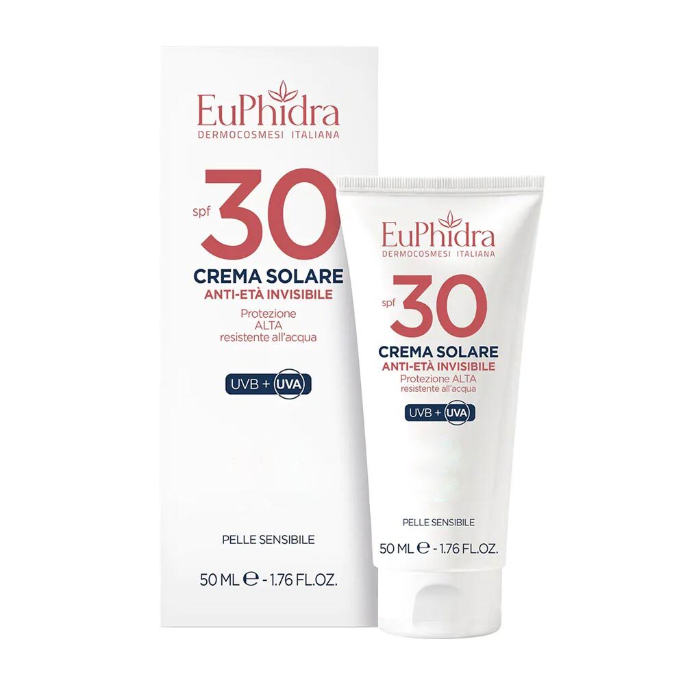 Euphidra Solari - Crema Solare Anti Età Invisibile SPF30, 50ml