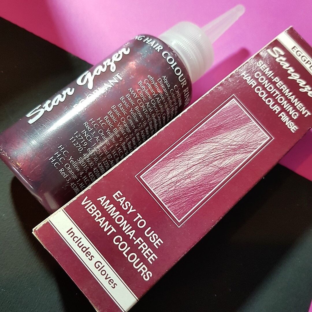 STARGAZER  EGGPLANT SEMI PERMANENT HAIR COLOUR RINSE HALLOWEEN GOTHIC PUNK EMO
