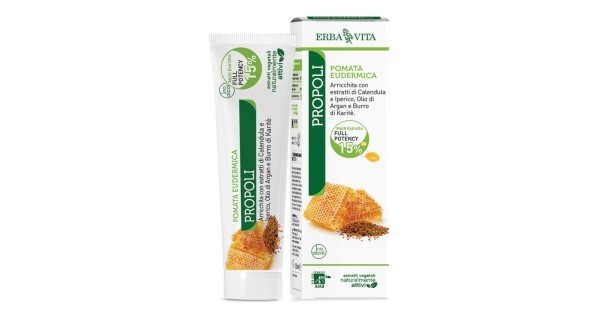 ERBA VITA - POMATA EUDERMICA PROPOLI 50 ml pelli secche, screpolate, stressate