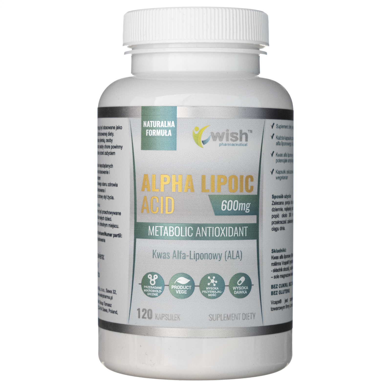 Wish Acido Alfa Lipoico (ALA) 600 mg, 120 capsule
