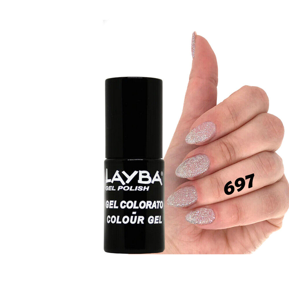 Layla Layba Smalto Gel Polish Uv Per Unghie Semipermanente Polar Holo 697 5ml