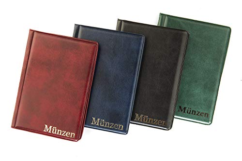 Mc.Sammler Album Per 96 Monete Da 2 Euro | Portmonete Raccoglitore Per Collezione Di Monete | 96 Tasche 35Mm X 35Mm | Rosso