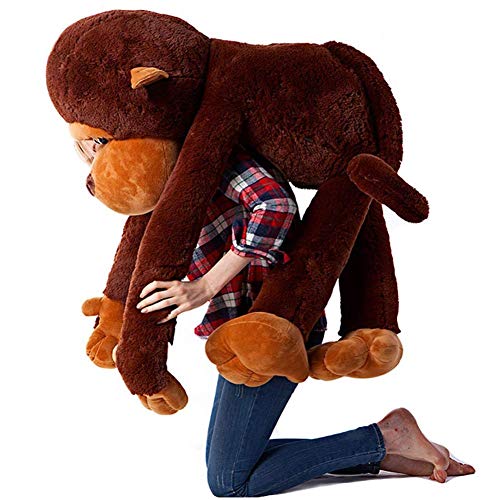 Yunnasi Scimmia Di Peluche Gigante Morbido Peluche Scimmietta,Regalo Per Compleanno Bambini Ragazza E Natale,Xxxl 130Cm