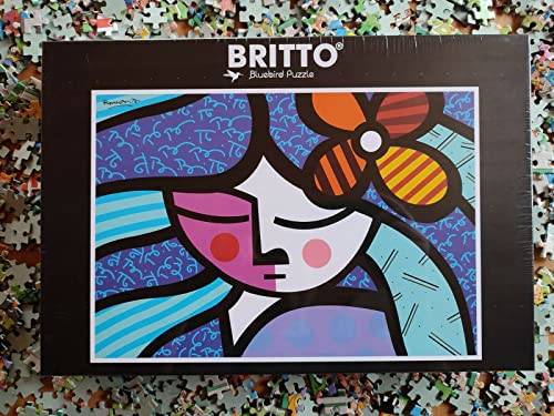 Puzzle Romero Britto, Girl With Flower - 1000 Pezzi, Bluebird (90019)