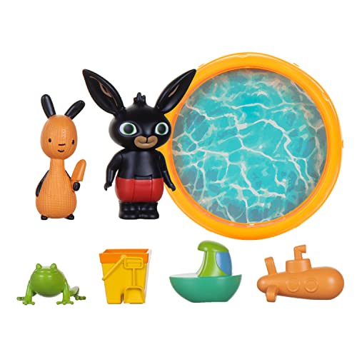 Bing Set Da Gioco Con Piscina, Costruisci Il Mondo, Statuette Snodate E Accessori. Compatibile Con La Gamma