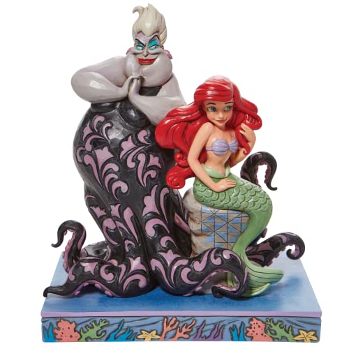 Enesco Disney Traditions Ariel And Ursula, Statuetta, 20 Cm, Multicolore
