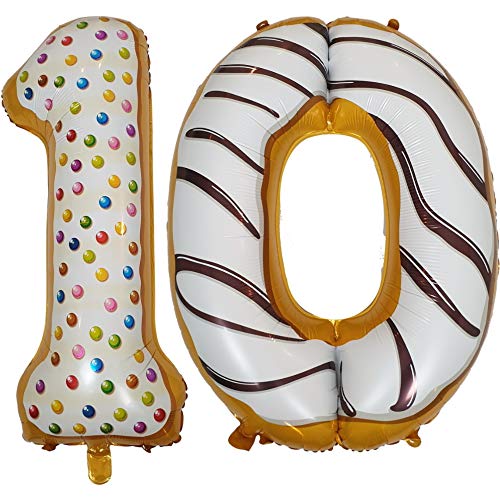Diwuli Palloncini 10 Anni Compleanno Sweets Xl - Palloncini Compleanno 10 Anni, Palloncini Numero 10, Palloncini Numeri Gonfiabili Elio Palloncino Fes