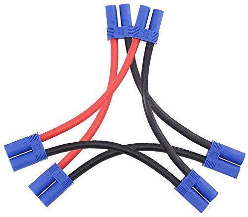 Fly Rc 2Pcs Ec5 Series Connettore 12Awg 2-Maschio 1-Femmina Cavo Di Connessione Seriale 3.93Inch Rc Lipo Connettore Batteria