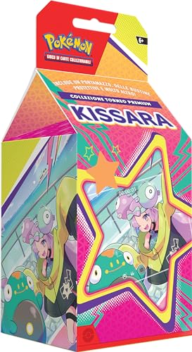Collezione Torneo Premium Kissara Del Gcc Pokémon (Una Carta Olografica A Figura Intera, Tre Carte Olografiche E Sei Buste Di Espansione), Edizione In