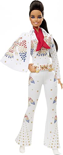 Barbie Bambola Ispirata Ad Elvis Presley Con Vestiti E Dettagli Realistici, Da Collezione, Giocattolo Per Bambini 7+ Anni, Gtj95