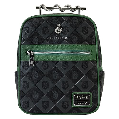 Loungefly Warner Brothers - Harry Potter - Slytherin Metal Snake - Backpack - Esclusiva Amazon - Sacchetto Carino Da Collezione - Idea Regalo - Mercha