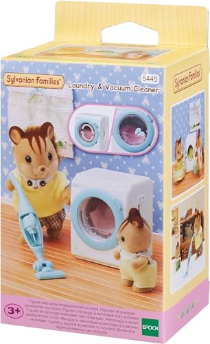 Sylvanian Families - 5445 - Lavanderia E Aspirapolvere, Plastica, Multicolore