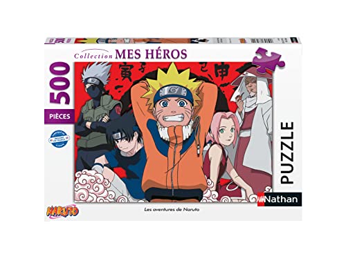 Puzzles Nathan- Puzzle 500 Pezzi-Le Avventure Di Naruto Other Properties Adulti, Multicolore, 4005556872800