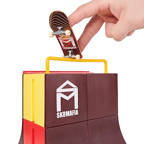 Tech Deck, Pyramid Shredder, X-Connect Park Creator, Set Di Rampe Da Personalizzare E Costruire Con Fingerboard Speciale, Giocattoli Per Bambini Da 6