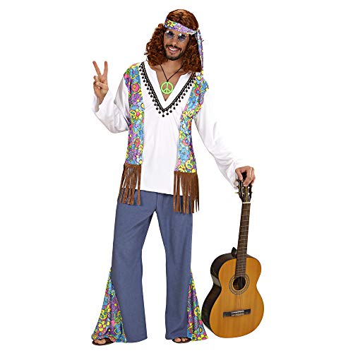 "Woodstock Hippie Man" (Shirt Withvest, Pants, Headband) - (S)