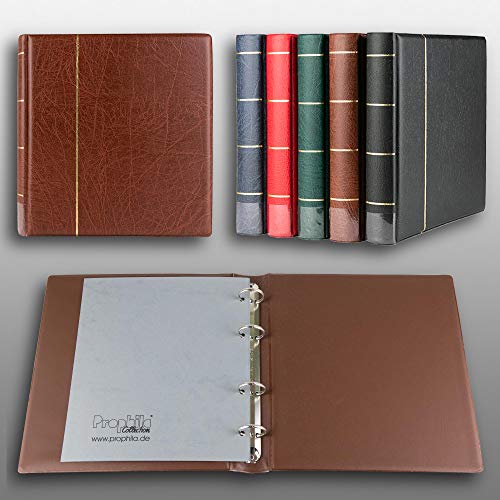 Prophila Kobra Ringbinder For Coins, Banknotes, Postcards, First Day Sheets, Brown