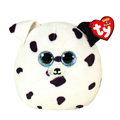 Ty Mini Squishy Beanies - Fetch Il Cagnolino Dalmata, Mini Cuscino Di Peluche Con Occhioni Azzurri Glitter, Idea Regalo Per Grandi E Piccini, Tutti Da