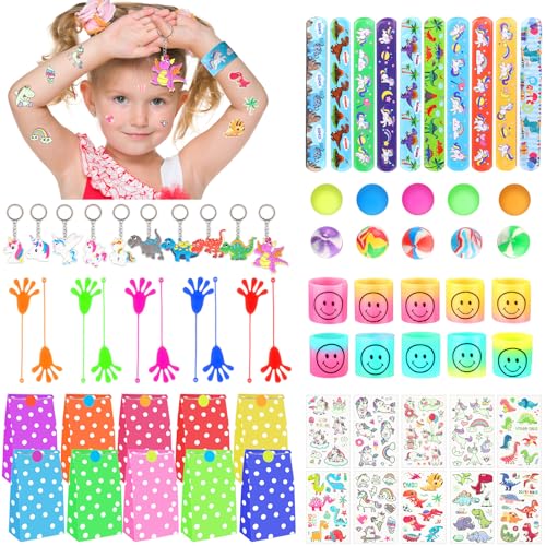 Beihre Gadget Compleanno Bambina, Dinosaure Gadget Festa Compleanno Bambini, Giochini Per Feste Di Compleanno Bambini Mini Smiley Spring, Bracciali Pe