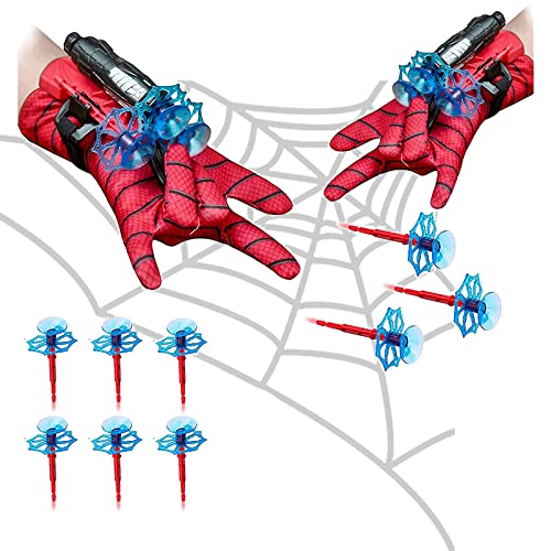 Ptbws Set Di 2 Launcher Glove, Guanti Spiderman Bambino Giochi, Spider Web Toy, Giocattoli Educativi (A)