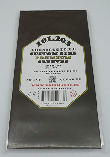 Docsmagic.De 50 Premium Custom Size Board Game Sleeves - 101 X 203-104 X 205 - Kingdom Death