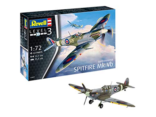 Revell 03897 Supermarine Spitfire Mk.Vb - Modellino In Plastica Non Costruita/Non Verniciata, Scala 1:72