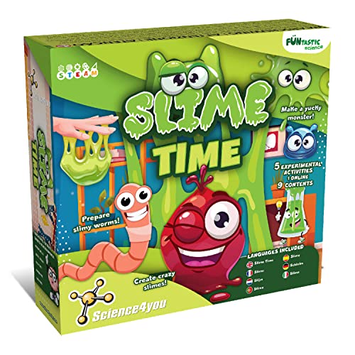 Science4You Laboratorio Di Slime - Kit Slime Fai Da Te Per Bambina E Bambino - Crea Il Tuo Slime Fluffy Profumato - Fabbrica Slime Con Esperimenti Sci