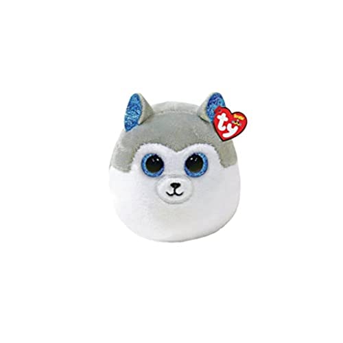 Ty Mini Squishy Beanies - L'Husky Slush, Mini Cuscino Di Peluche Con Occhioni E Orecchie Blu Glitter, Idea Regalo Per Grandi E Piccini, Tutti Da Colle